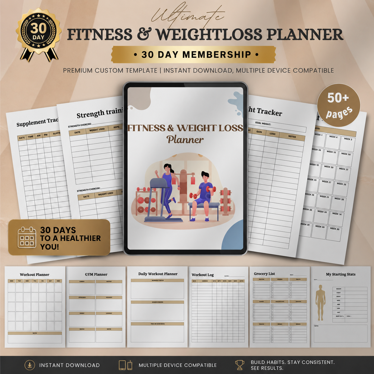 Ultimate Fitness & Weight Loss Planner – 30 Day Membership